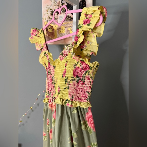 105 • Emilia Botanical Maxi Dress | French Country Floral Tiered Maxi Sun Dress - Picture 9 of 12